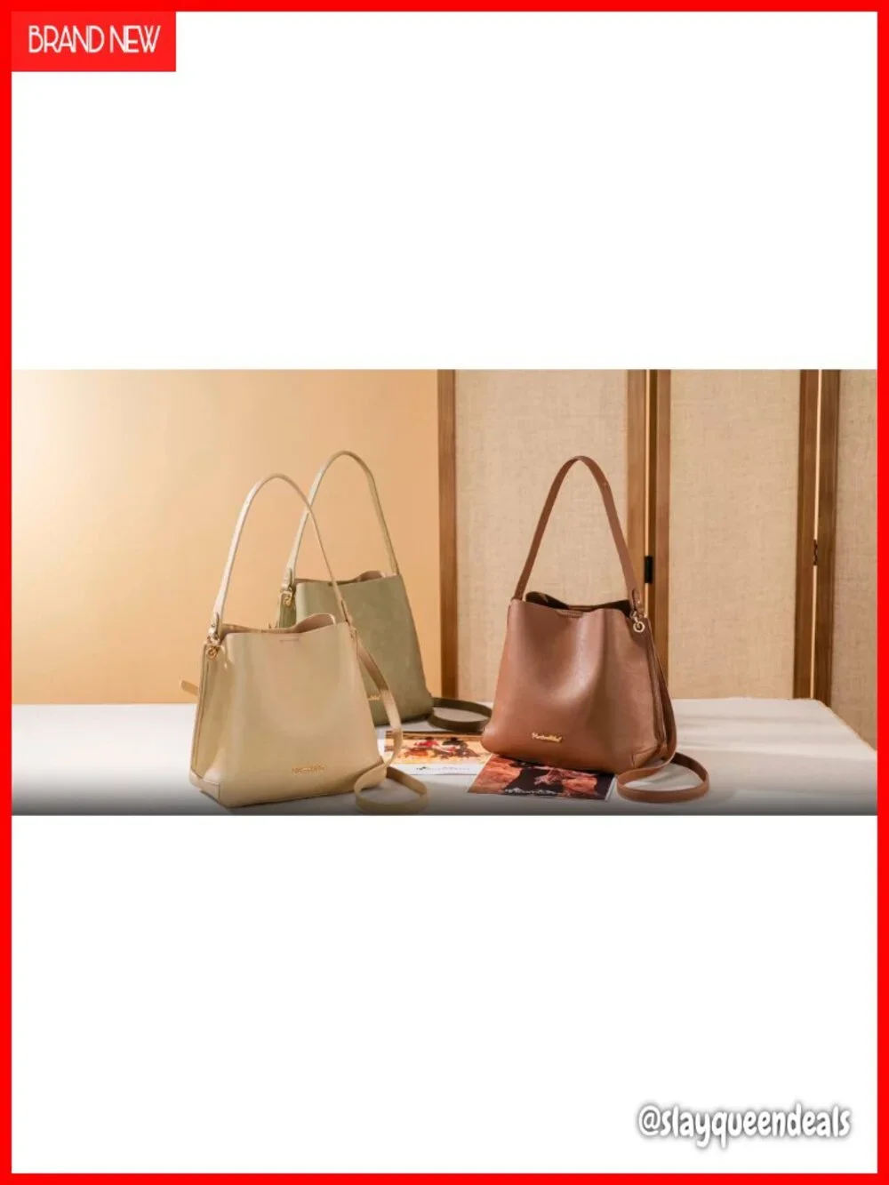 Soft PU Leather Medium Hobo Bag For Women 3 Compartments Shoulder Purse
